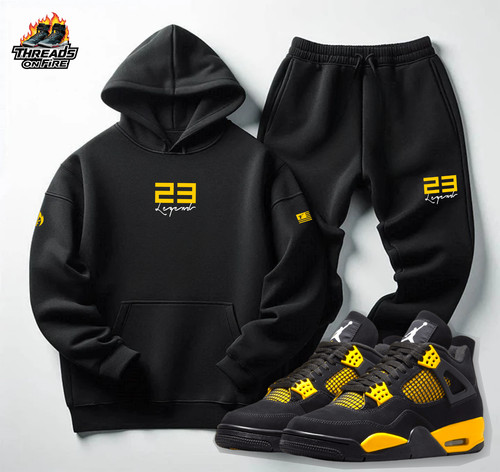 Set felpa tuta uomo nero